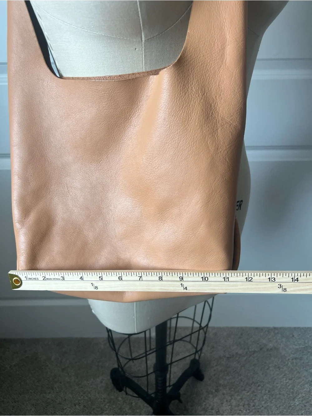 Minimalist Tan Leather Shoulder Boho Bag